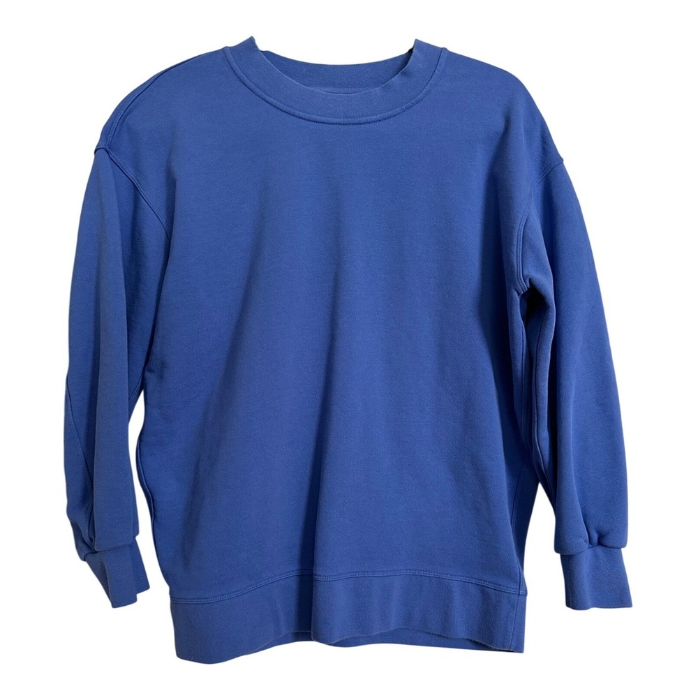 Lululemon Periwinkle Blue Perfectly Oversized Crewneck Pullover Sweatshirt Sz OS